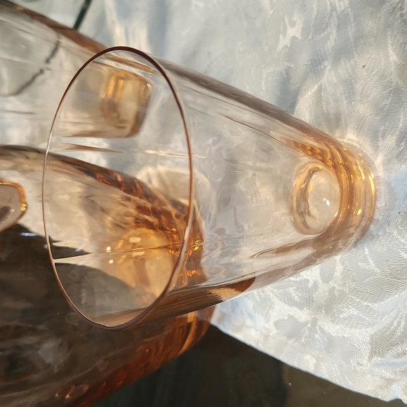 Vintage Rose Gold Pitcher & 3 Glasses - Picture 3 of 11